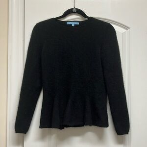 Black Antonio Melani peplum like sweater! Medium. Never worn 100% cashmere.